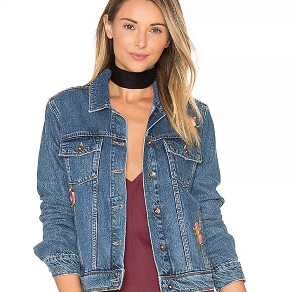 PAIGE Rowan Jacket, Indigo Rosemont Patch, S, NWT